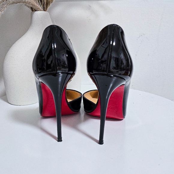 Christian Louboutin Iriza 100 patent leather black d'orsay pumps - Picture 10 of 13